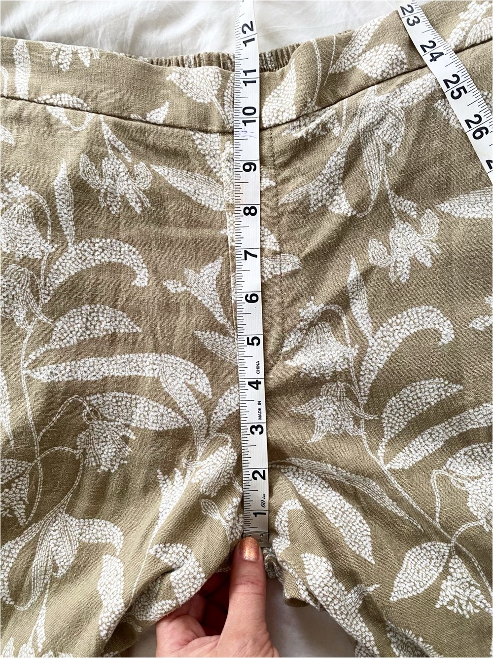 Banana Republic Linen Blend Floral Wide Leg Pants Small Tall Coastal Resort - Picture 6 of 8